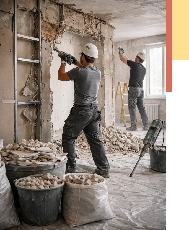 Демонтажные работы в Копейске от 2771 руб. — услуги и цена под ключ | ОТДЕЛОЧНИК-Кпс