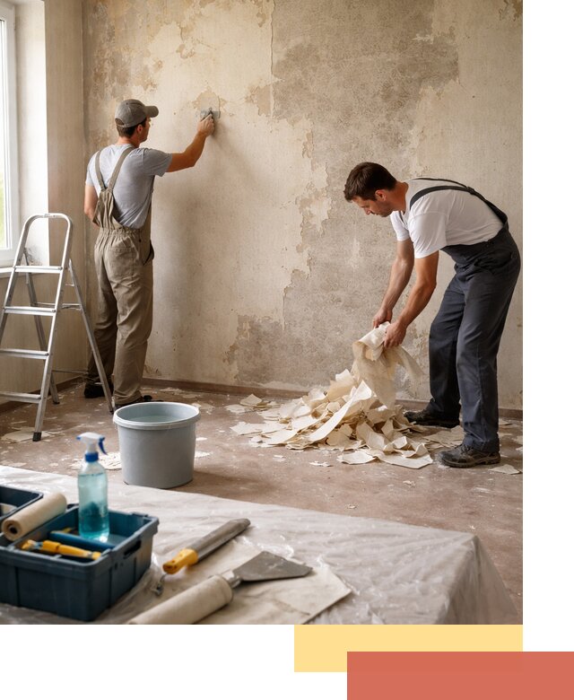 Снятие старых обоев в Копейске быстро и качественно