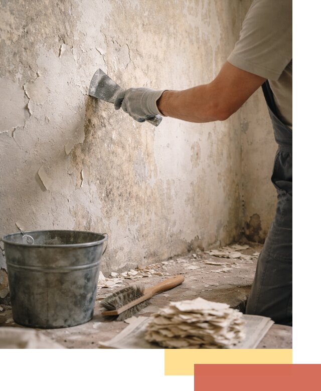 Удаление старой краски со стен в Копейске качественно и быстро