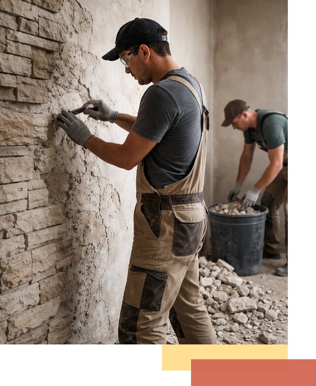 Демонтаж декоративного камня в Копейске профессионально и безопасно