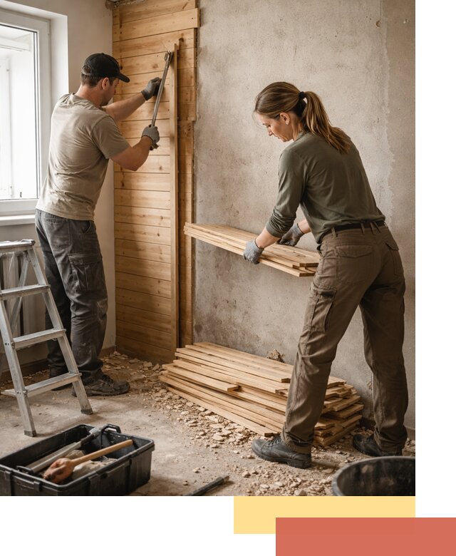 Демонтаж вагонки со стен в Копейске — профессиональный демонтаж