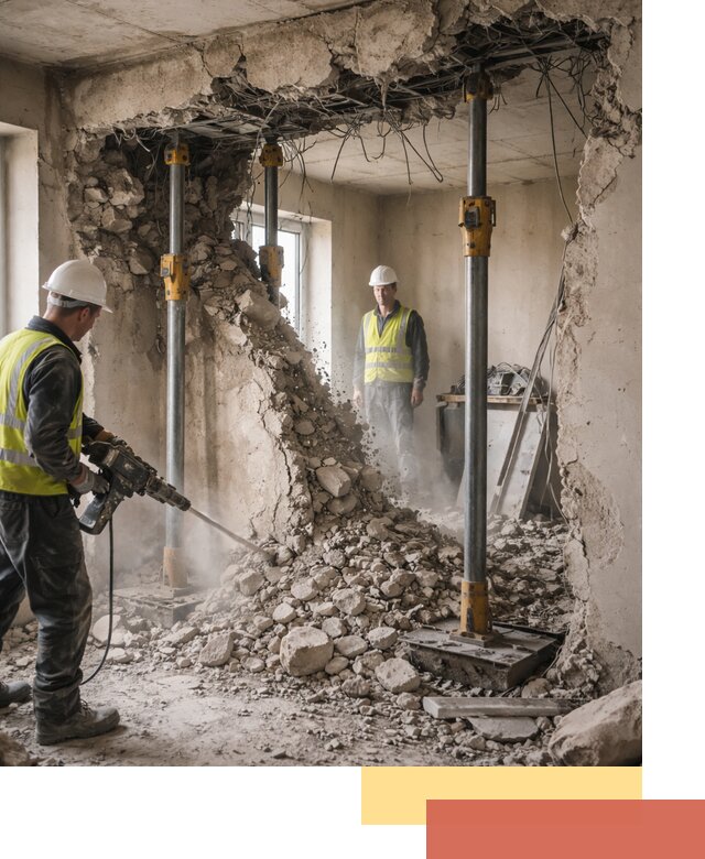 Снос несущих стен в Копейске с гарантией безопасности и качества