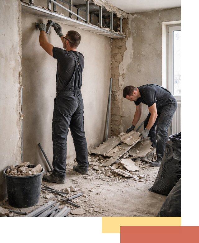 Демонтаж короба из гипсокартона в Копейске быстро и аккуратно