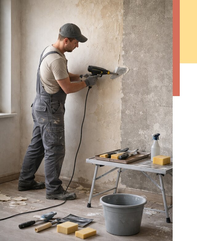 Очистка стен от клея в Копейске от 1899 руб. — снятие и удаление клея со стен | ОТДЕЛОЧНИК-Кпс