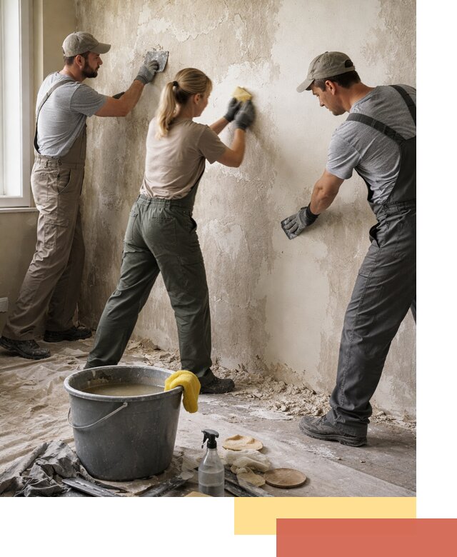 Очистка стен от клея и грунтовки в Копейске качественно и быстро