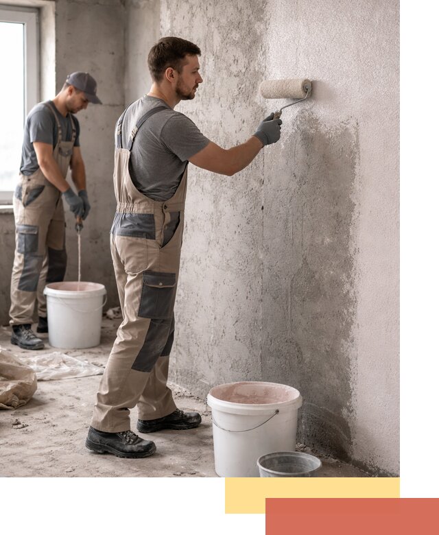 Нанесение бетоноконтакта на стены в Копейске для последующей отделки