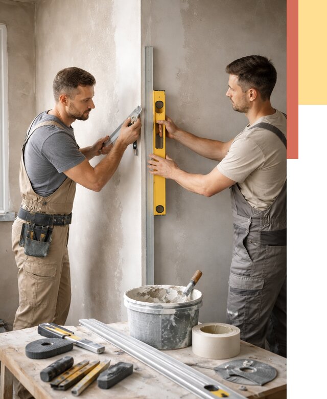 Выведение углов стен в Копейске от 1899 руб. быстро и недорого | ОТДЕЛОЧНИК-Кпс