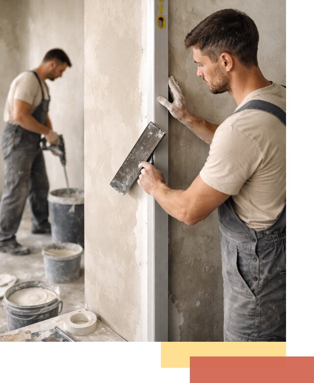 Выведение углов стен в Копейске: монтаж и оштукатуривание