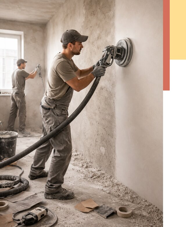 Шлифовка стен в Копейске от 1232 руб/м2 — быстро и недорого | ОТДЕЛОЧНИК-Кпс