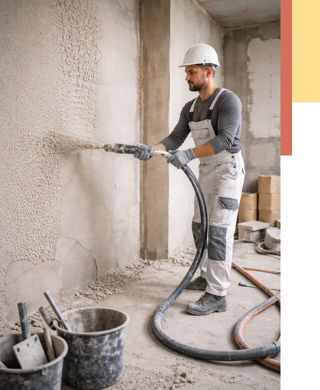 Машинная штукатурка стен в Копейске под ключ от 6671 руб./м2 | ОТДЕЛОЧНИК-Кпс