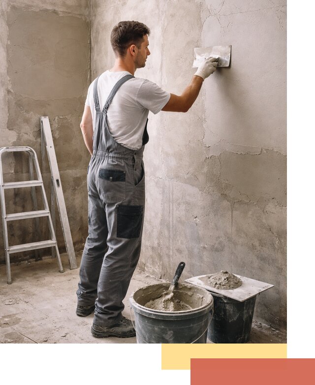 Штукатурка стен в ванной под ключ в Копейске