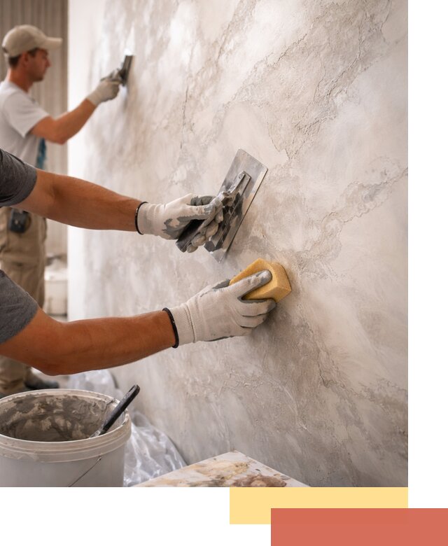 Декоративная штукатурка под мрамор в Копейске для стен и потолков