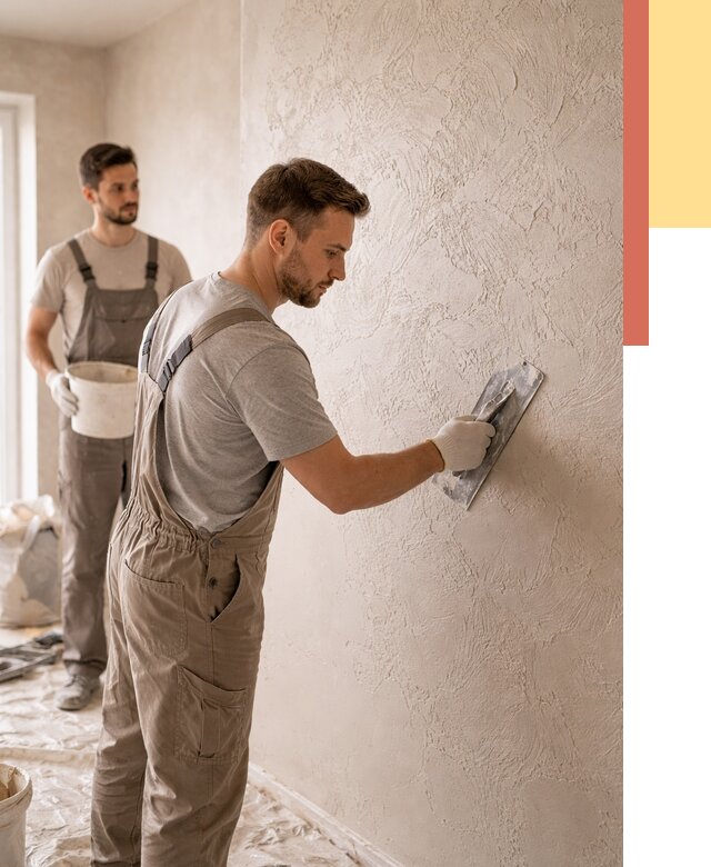 Фактурная штукатурка стен в Копейске от 4310 руб./м² — заказать под ключ | ОТДЕЛОЧНИК-Кпс