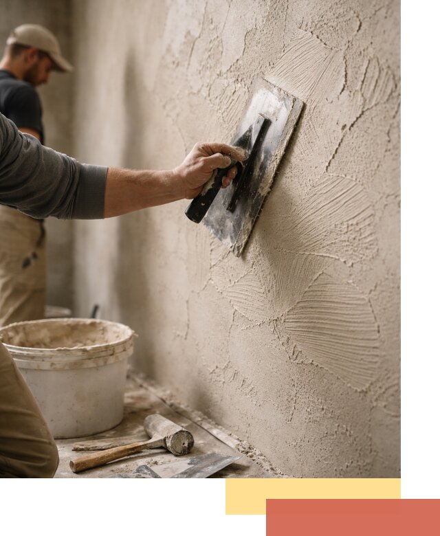 Фактурная штукатурка стен в Копейске — монтаж, отделка, реставрация