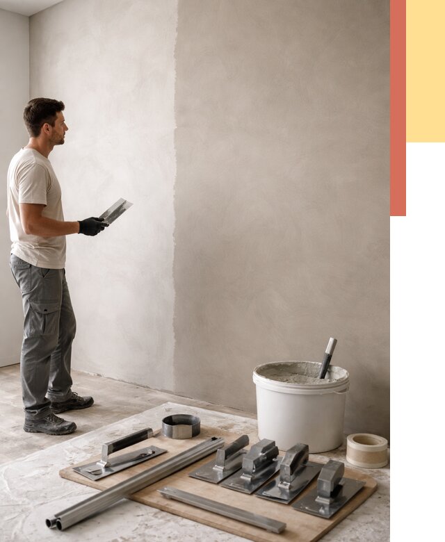 Нанесение микроцемента на стены в Копейске от 3284 руб./м2 под ключ | ОТДЕЛОЧНИК-Кпс