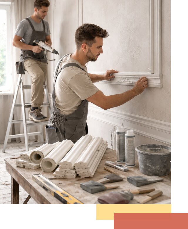 Монтаж лепнины на стены в Копейске профессионально и качественно