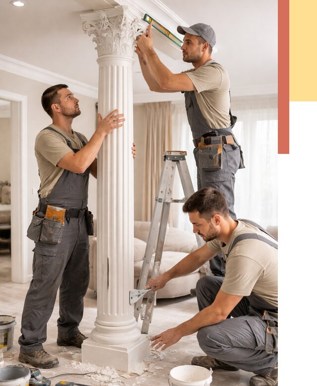 Установка декоративных колонн в Копейске от 12316 руб. под ключ | ОТДЕЛОЧНИК-Кпс