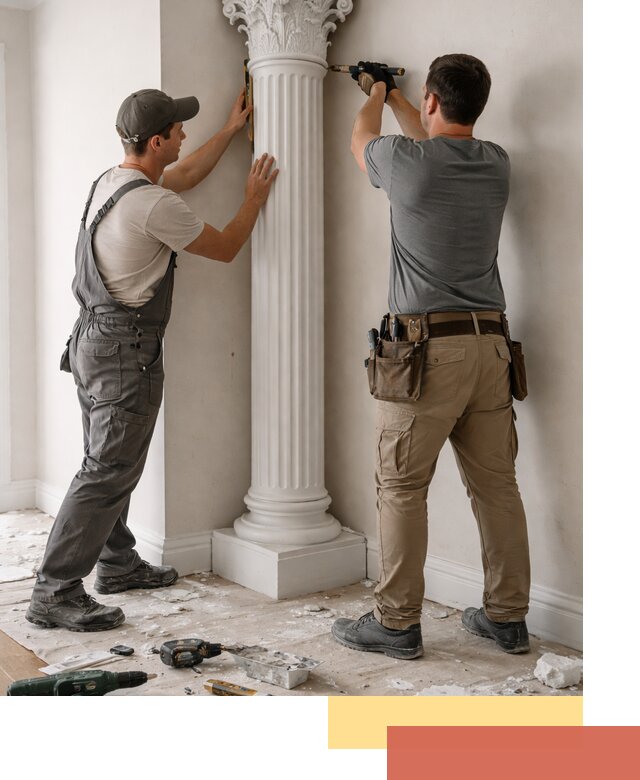 Установка декоративных колонн в Копейске под ключ