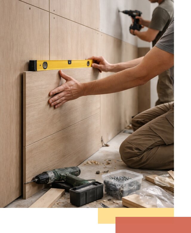 Профессиональный монтаж МДФ панелей на стены в Копейске