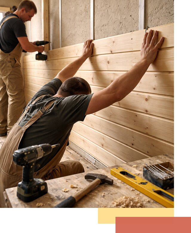 Монтаж деревянной вагонки на стены в Копейске быстро и качественно