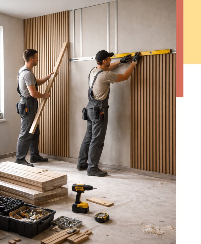 Монтаж реечных панелей на стены в Копейске от 1232 руб. — быстро и недорого | ОТДЕЛОЧНИК-Кпс