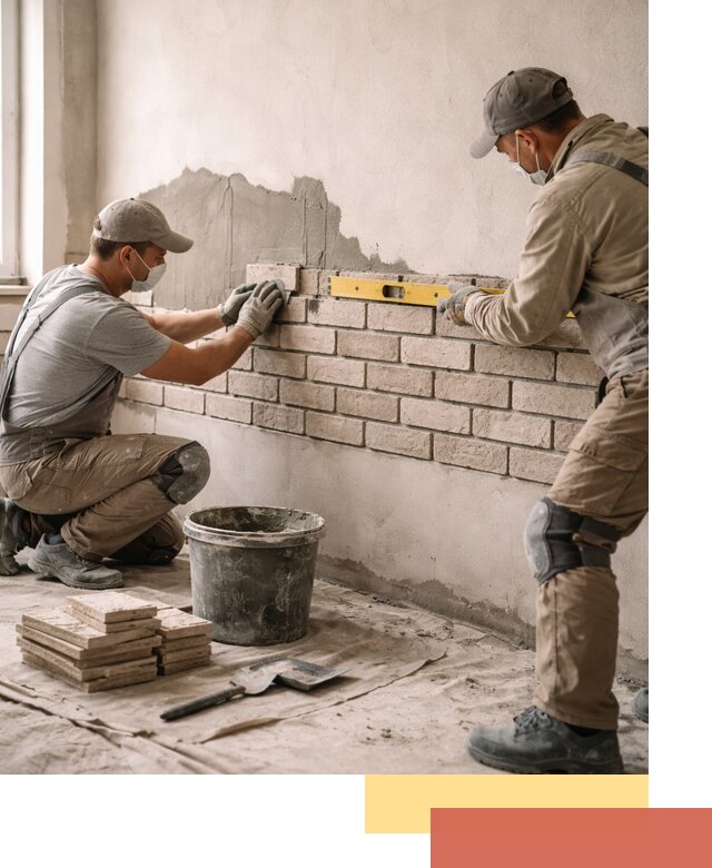 Монтаж декоративного кирпича профессионально в Копейске