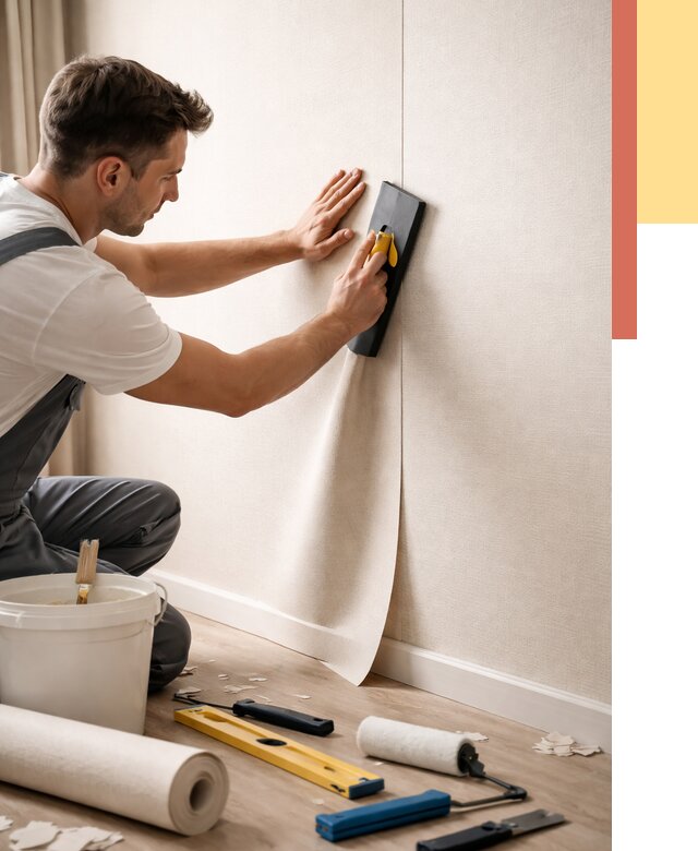 Поклейка виниловых обоев в Копейске от 4618 руб. | Быстро и недорого — ОТДЕЛОЧНИК-Кпс