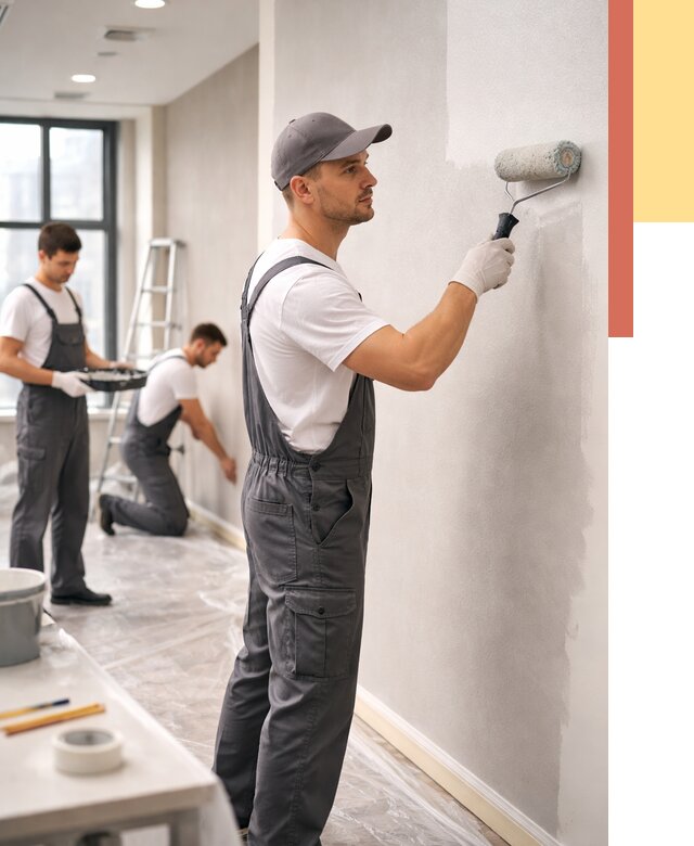 Покраска стен в офисе в Копейске от 8724 руб. — быстро и недорого | ОТДЕЛОЧНИК-Кпс