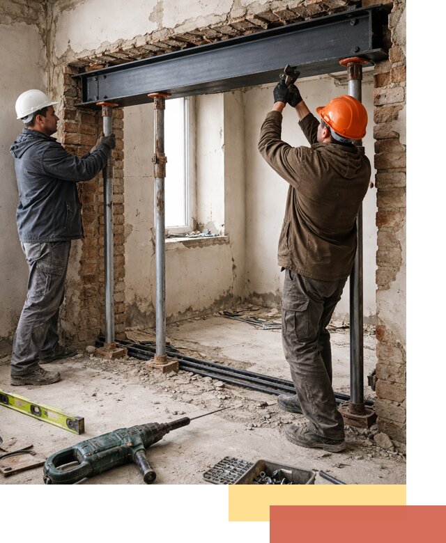 Усиление проема в стене в Копейске для расширения и безопасности