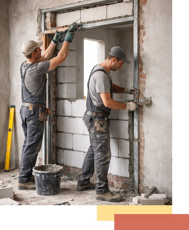 Закладка дверного проема под ключ в Копейске: демонтаж, монтаж, отделка