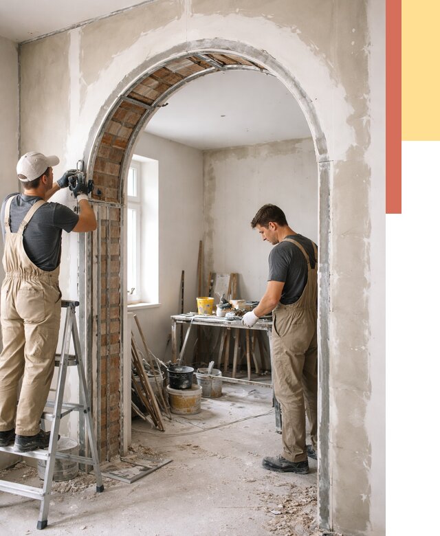 Устройство арочного проема в Копейске от 9750 руб. под ключ — быстро и недорого | ОТДЕЛОЧНИК-Кпс