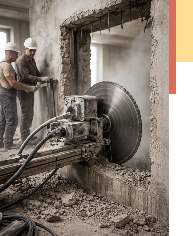 Алмазная резка проемов в Копейске от 4618 руб. быстро и недорого | ОТДЕЛОЧНИК-Кпс