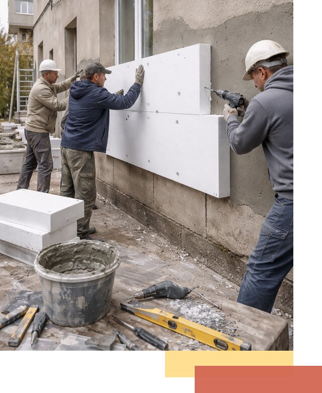 Утепление наружных стен пенопластом в Копейске