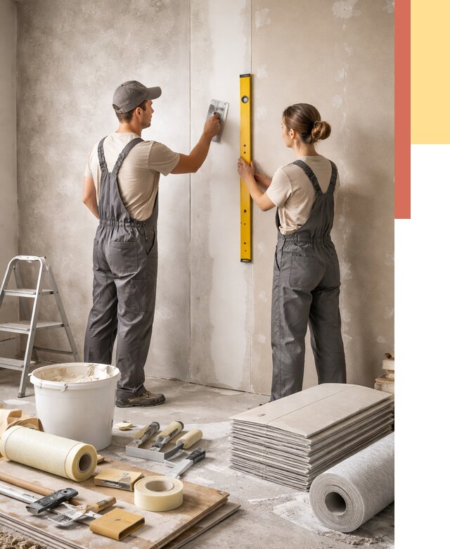 Отделка стен в Копейске от 1539 руб/м² — недорого, быстро, под ключ | ОТДЕЛОЧНИК-Кпс