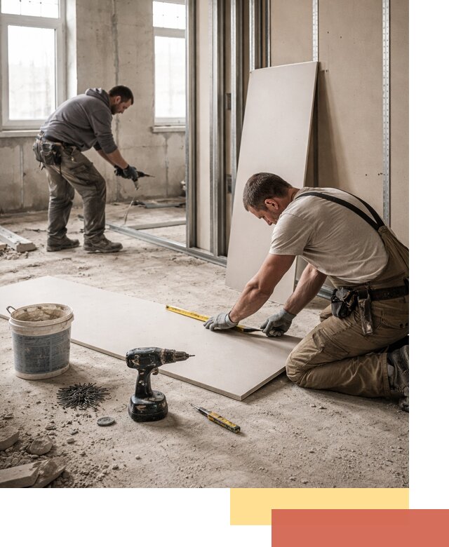 Кладка перегородок из ПГП под ключ в Копейске