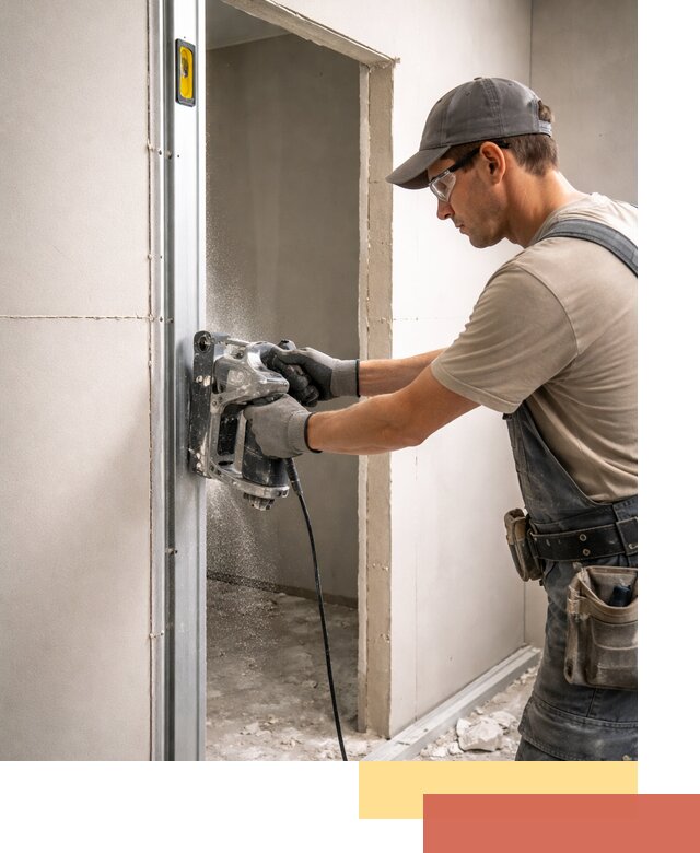 Устройство дверного проема в перегородке в Копейске