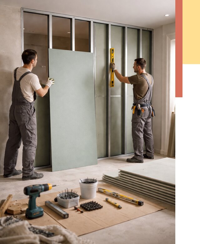 Перегородка из влагостойкого гипсокартона в Копейске от 4926 руб. — монтаж под ключ | ОТДЕЛОЧНИК-Кпс