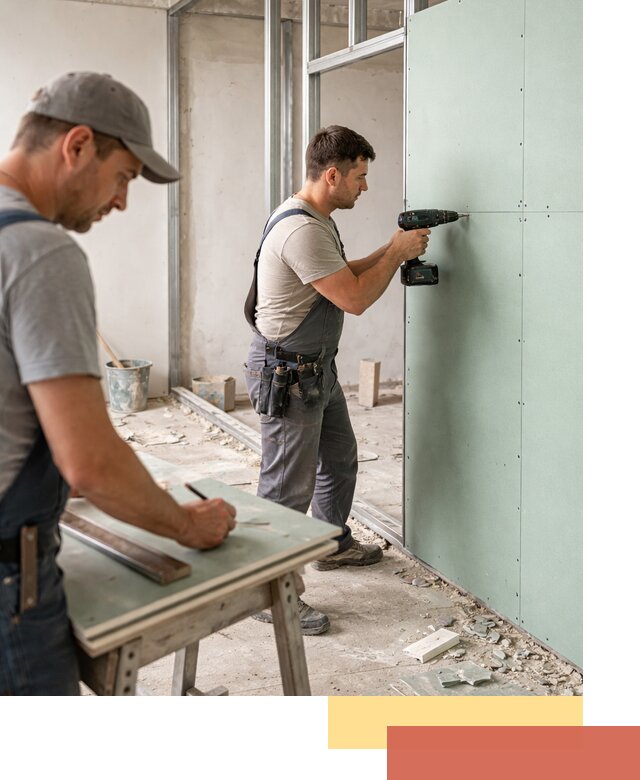 Перегородки из влагостойкого гипсокартона под ключ в Копейске