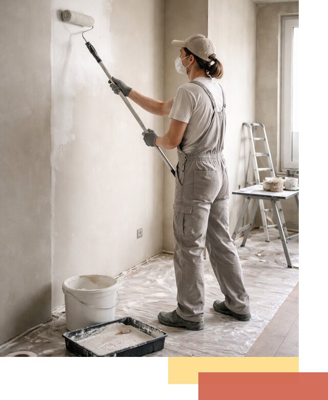 Покраска перегородок из гипсокартона в Копейске качественно и недорого