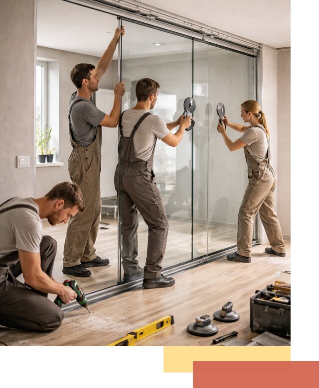 Изготовление стеклянных перегородок на заказ в Копейске