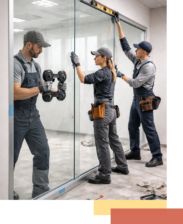 Профессиональный монтаж стеклянных перегородок в Копейске