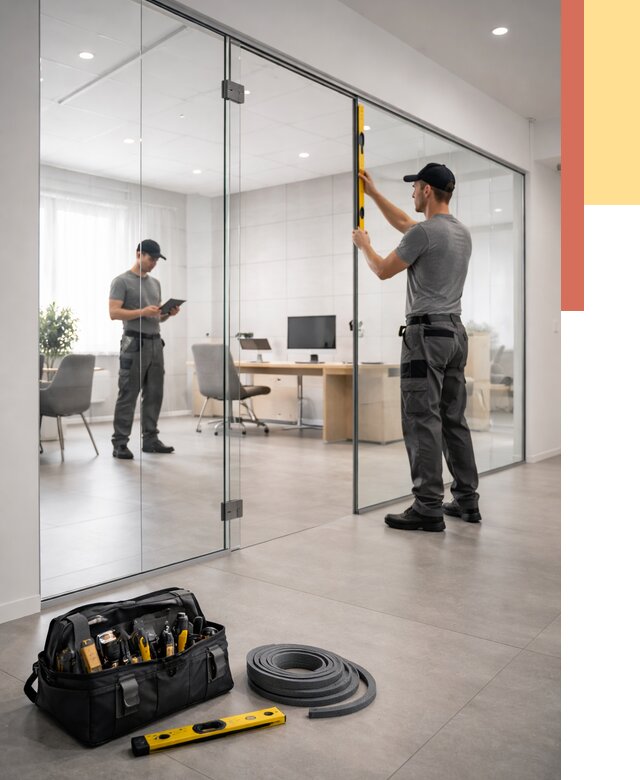 Цельностеклянные перегородки под ключ в Копейске от 9750 руб. — монтаж и цены | ОТДЕЛОЧНИК-Кпс