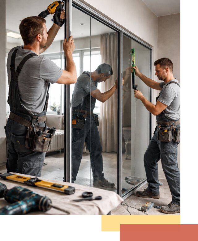 Каркасные стеклянные перегородки под ключ в Копейске