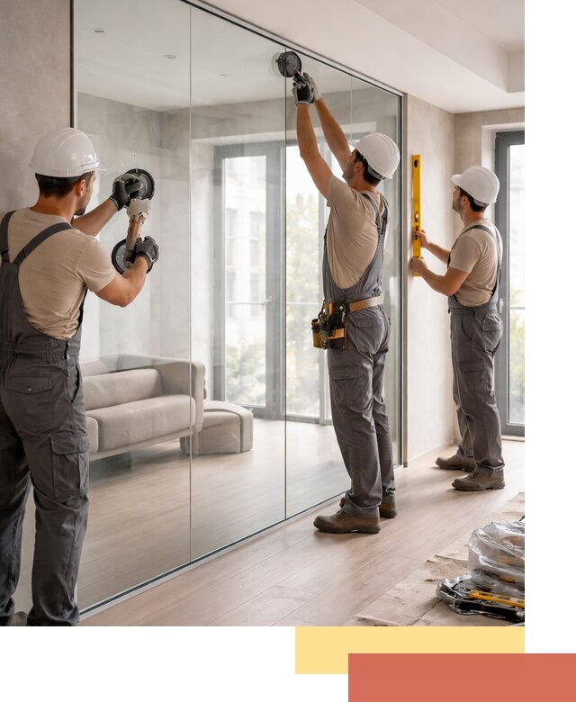 Перегородки из закаленного стекла в Копейске для офисов и квартир