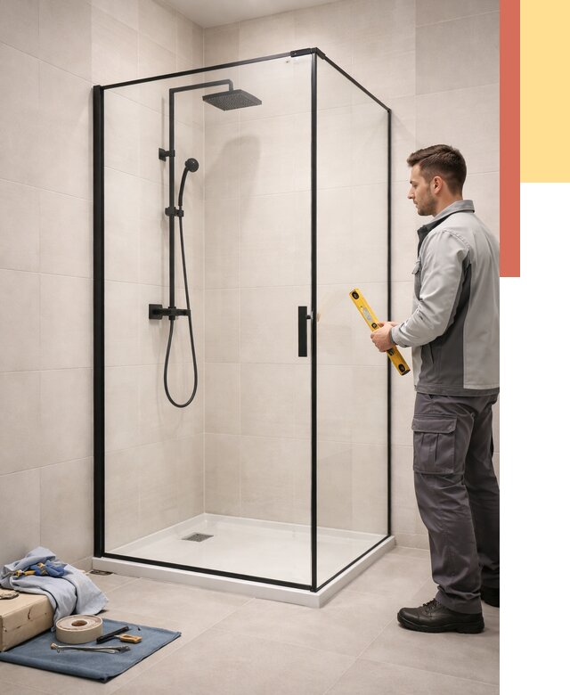 Стеклянные перегородки для душа в Копейске от 12829 руб. | Монтаж под ключ — ОТДЕЛОЧНИК-Кпс