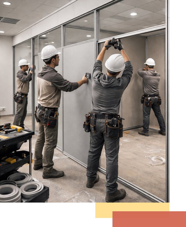 Мобильные офисные перегородки под ключ в Копейске