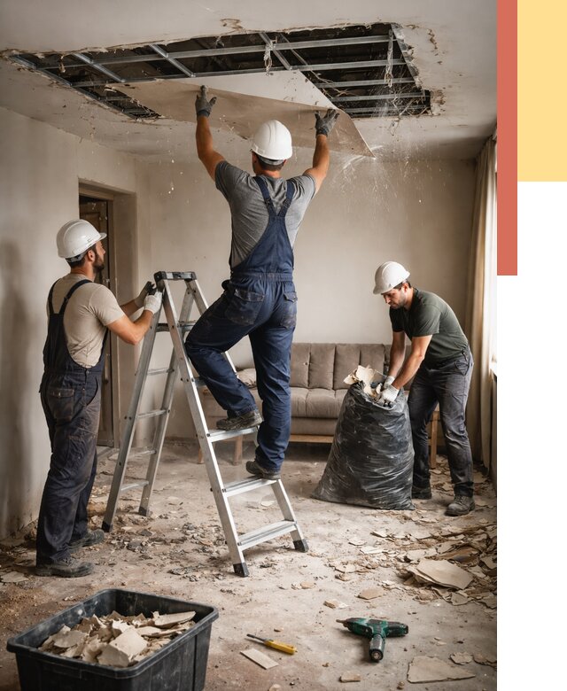 Демонтаж гипсокартонного потолка в Копейске от 431 руб. за м2 — ОТДЕЛОЧНИК-Кпс