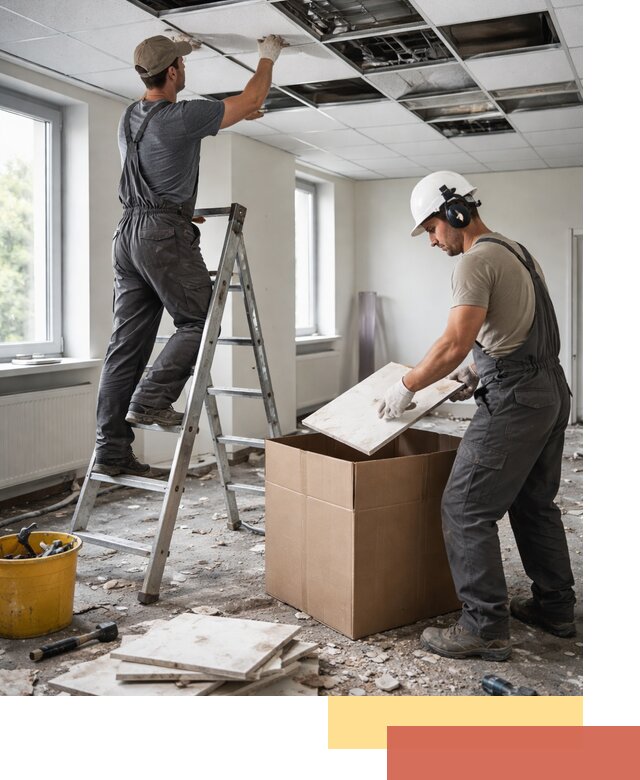 Демонтаж потолочной плитки в Копейске быстро и аккуратно