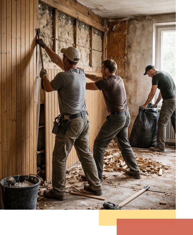 Демонтаж вагонки и вывоз материалов в Копейске