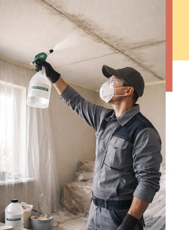 Антисептическая обработка потолка в Копейске от 2566 руб. | ОТДЕЛОЧНИК-Кпс